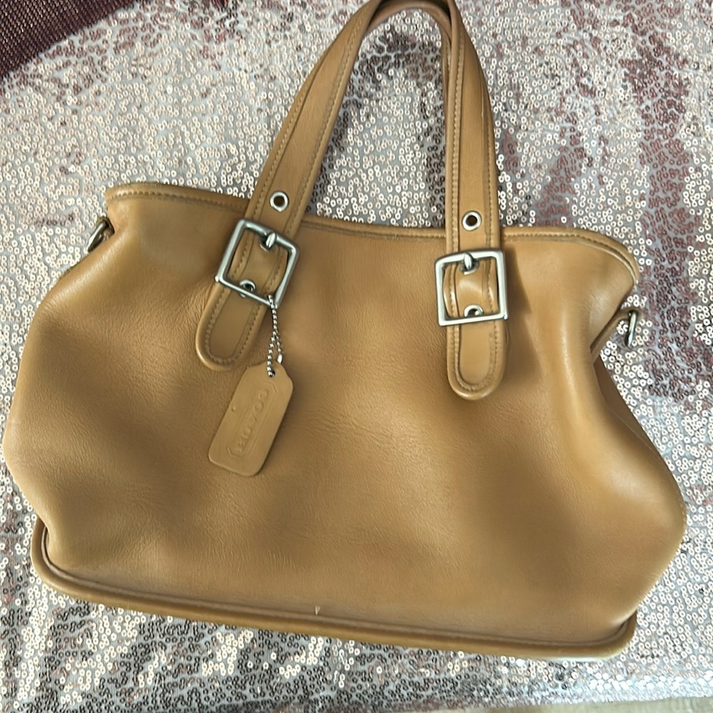 Vintage Coach Camel Legacy Satchel Purse